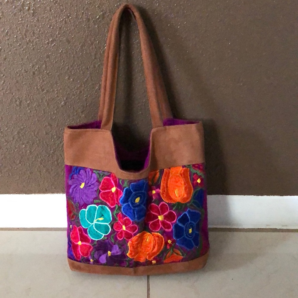 Mexican Embroidered Shoulder Bag- HAND MADE